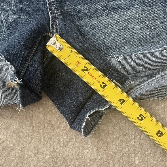 American Eagle Shorts Womens 0 Shortie Denim Jean Cut Off Stretch Dark Wash - Picture 6 of 8